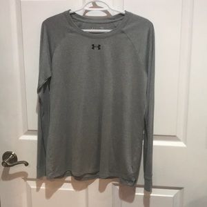 A soft loose gray long sleeve shirt by Under Armor